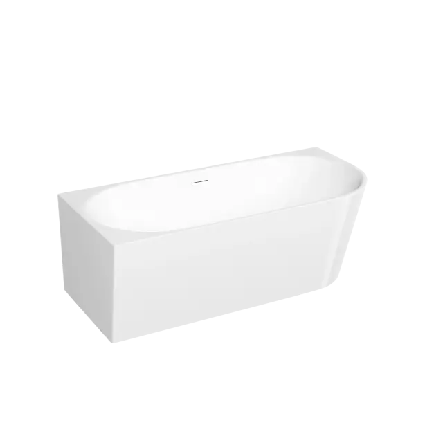 Акриловая ванна Sancos Грань Л (Edge L) 1700x800x580, угловая, левая, с каркасом, со сливом-переливом, донным клапаном с системой "Клик - Клак",  белый, арт. FB23L