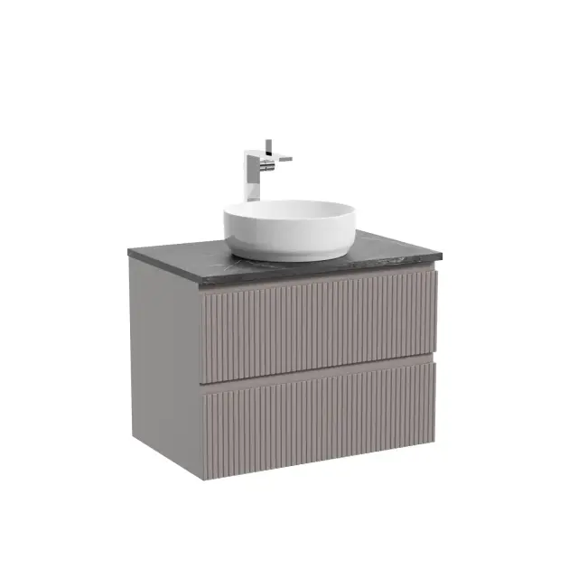 Тумба подвесная SANCOS Сноб T (Snob T) 70x45x50 c двумя ящиками оснащенными доводчиками, Пыльная роза (Doha Soft), арт.SNT70SM