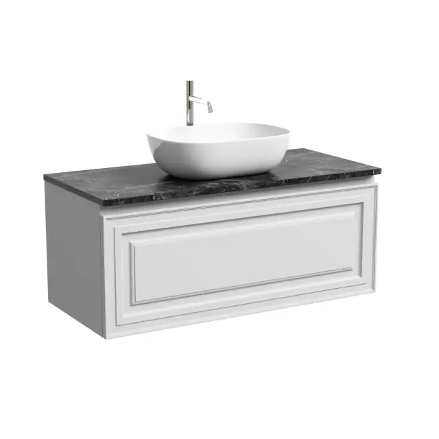 Тумба подвесная SANCOS Самая (Very) 100x45x40 c одним ящиком оснащенным доводчиками, Белый матовый (Bianco), арт.VR100W