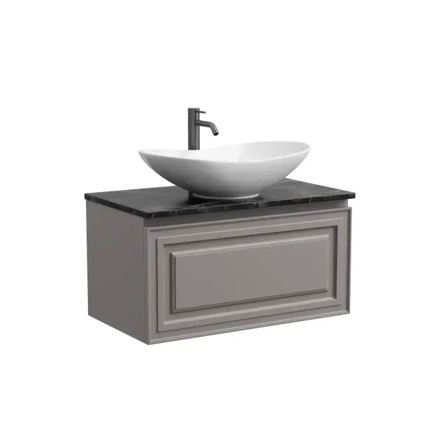 Тумба подвесная SANCOS Самая (Very) 80x45x40 c одним ящиком оснащенным доводчиками, Пыльная роза (Doha Soft), арт.VR80SM