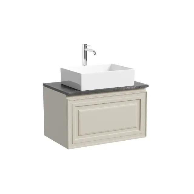 Тумба подвесная SANCOS Самая (Very) 70x45x40 c одним ящиком оснащенным доводчиками, Бежевый матовый (Beige Soft), арт.VR70CE