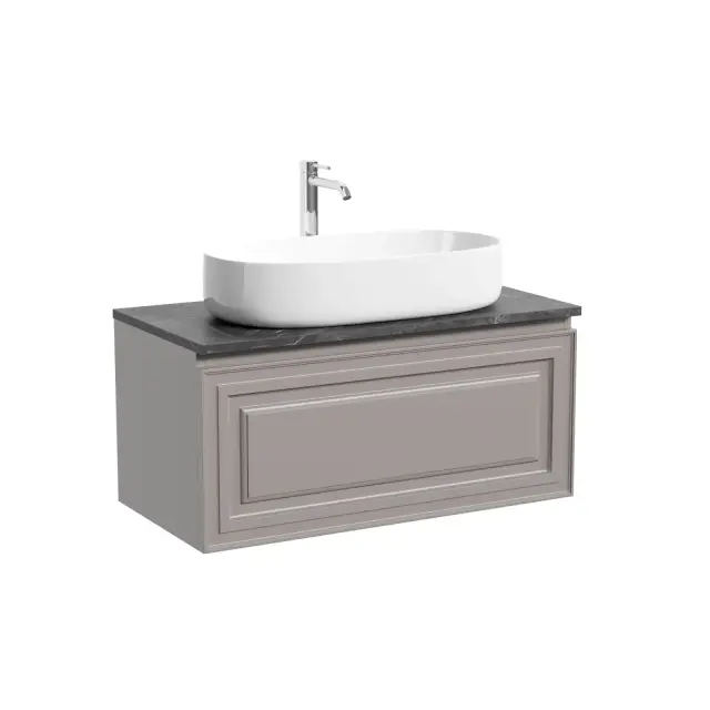 Тумба подвесная SANCOS Самая (Very) 90x45x40 c одним ящиком оснащенным доводчиками, Пыльная роза (Doha Soft), арт.VR90SM