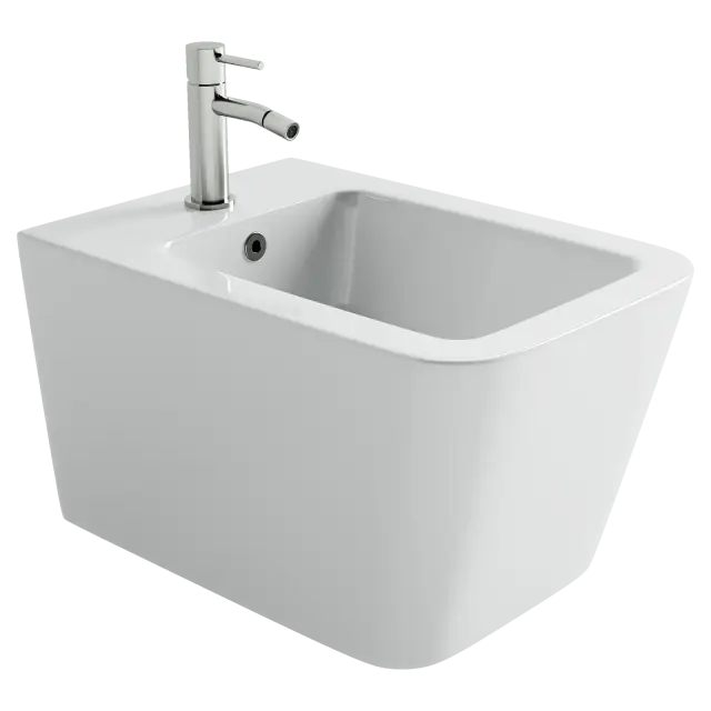 Биде подвесное Ceramicanova Миро (Miro) с крепежом для скрытого монтажа белый CN11004