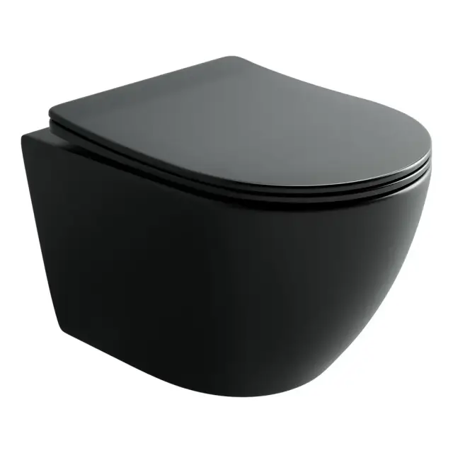 Подвесной унитаз Ceramicanova Уно (Uno) смыв Торнадо 490x360x360 черный матовый
