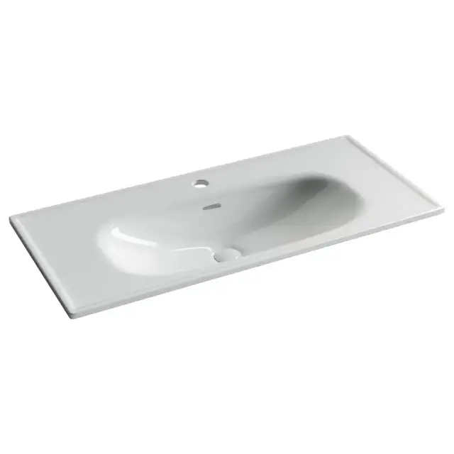 Раковина накладная Ceramicanova Сабо (Sabo) с отверстием под смеситель 1000x460x130 белый