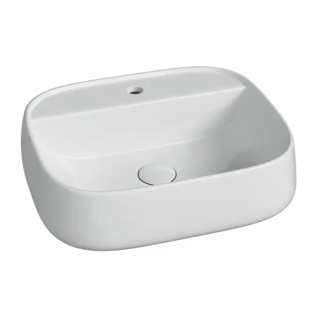 Раковина подвесная Ceramicanova Источник (Fonte) с отверстием под смеситель 500x420x145 белый CN5051