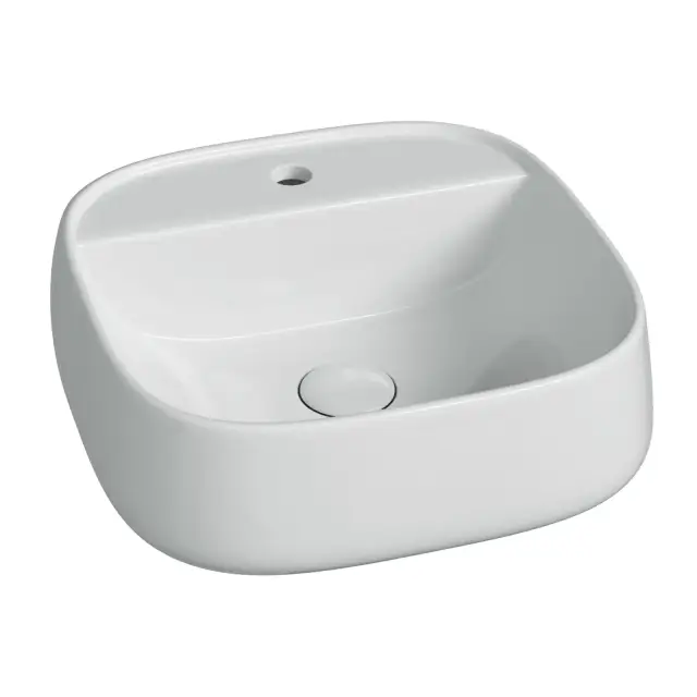 Раковина подвесная Ceramicanova Источник (Fonte) с отверстием под смеситель 420x420x145, белый CN5052