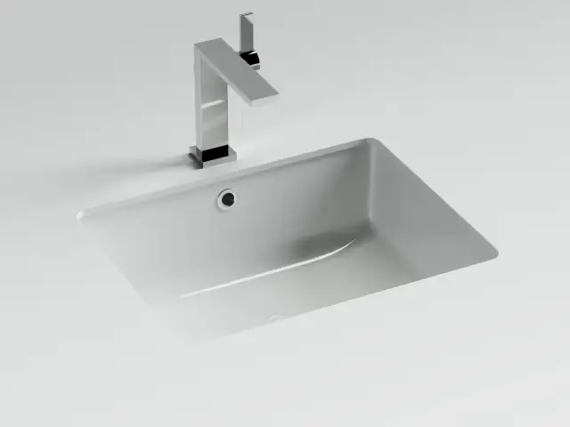 Раковина встраиваемая снизу Ceramicanova Эра 505x405x195, с отверстием слива - перелива, белый