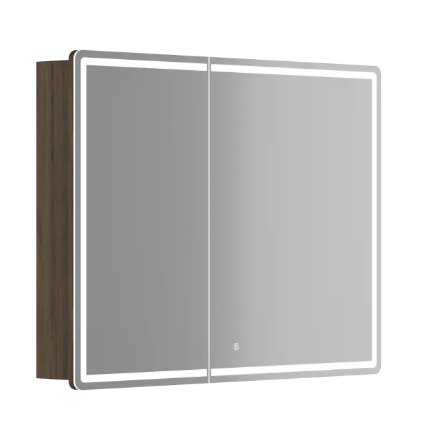 Зеркальный шкаф для ванной комнаты SANCOS Блик (Mirror) 100x15x75 с LED подсветкой, цвет Дуб чарльстон, арт. MI100ECH