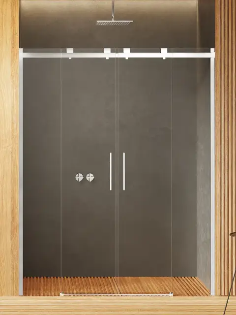 Дверь в нишу NEW TRENDY SOFTI 150x200 EXK-3906 (хром)