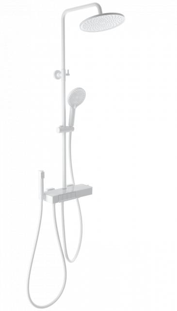 Душевая система с термостатом WONZON & WOGHAND MUSE Forte, Белый матовый (WW-B3580-MW)