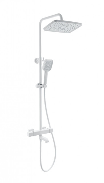Душевая система с термостатом WONZON & WOGHAND STAY 2, Белый матовый (WW-B3016-T1-MW)