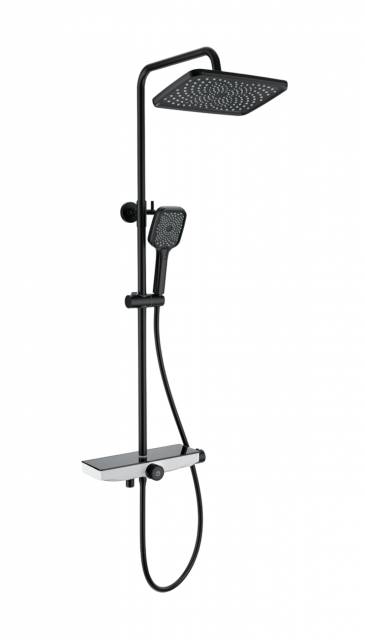 Душевая система с термостатом WONZON & WOGHAND ThermoKlick, Черный матовый (WW-B3098-A-MB)