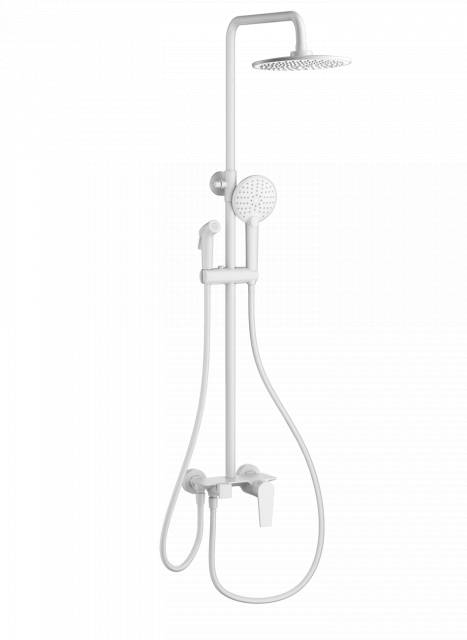 Душевая система с техническим душем WONZON & WOGHAND, Белый матовый (WW-A30874-MW)
