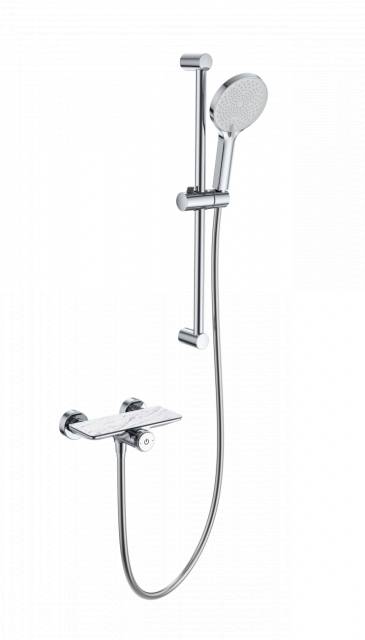 Смеситель для душа с гарнитуром WONZON & WOGHAND ClickPlate, Хром (WW-B2052-A-CR)