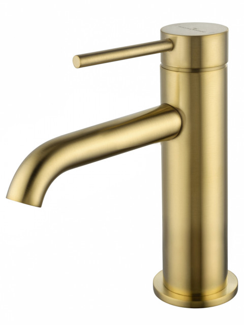 Смеситель для раковины WONZON & WOGHAND STICK, Брашированное золото (WW-88139017-BG)