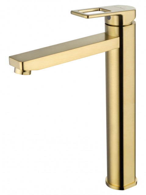 Смеситель для раковины высокий WONZON & WOGHAND FRAME, Брашированное золото (WW-88239010-BG)