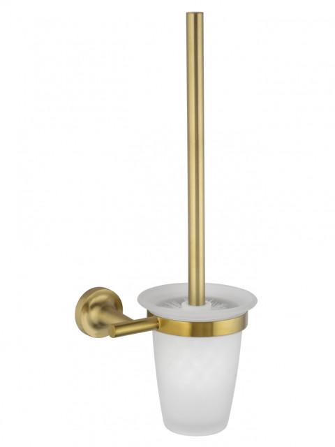 Туалетный ершик в комплекте WONZON & WOGHAND SIMPLE, Брашированное золото (WW-6529-BG)