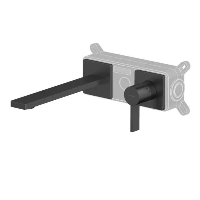 Смеситель для умывальника скрытого монтажа WHITECROSS XT1425GM (оружейная сталь)