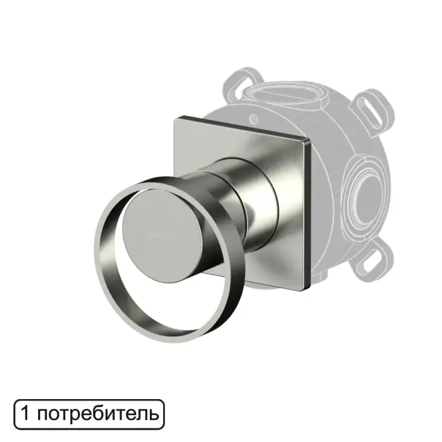 Смеситель скрытого монтажа на 1 потребитель WHITECROSS XO1441NIB (брашированный никель)