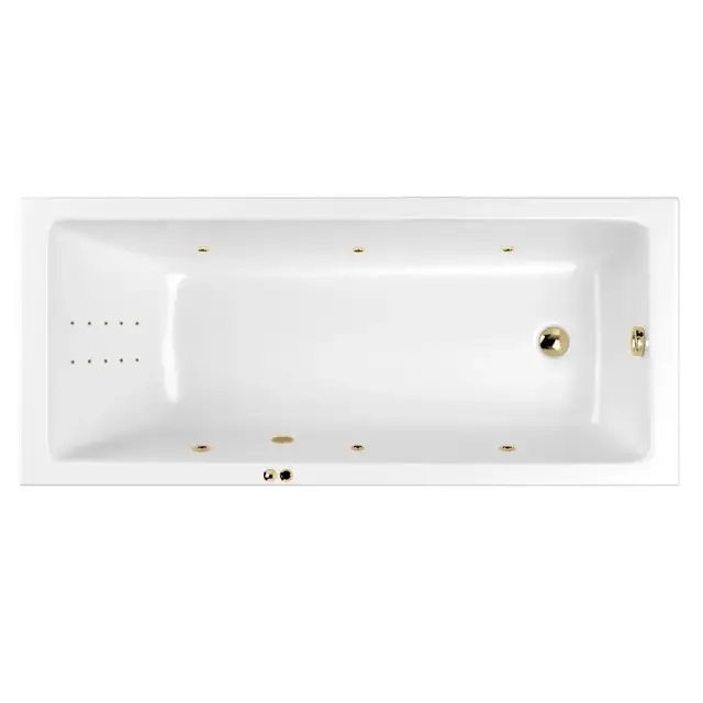 Ванна WHITECROSS Wave Slim 175x70 "LINE NANO" (золото)
