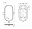 Зеркало для ванной комнаты SANCOS Овал (Oval) фронтальная подсветка 55x105 с сенсорным управлением на прикосновение, арт. OV55F