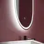 Зеркало для ванной комнаты SANCOS Овал (Oval) фронтальная подсветка 45x90 с сенсорным управлением на прикосновение, арт. OV45F