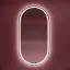 Зеркало для ванной комнаты SANCOS Овал (Oval) фронтальная подсветка 55x105 с сенсорным управлением на прикосновение, арт. OV55F