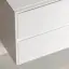 Тумба подвесная SANCOS Либра (Libra) 80x45x50 c двумя ящиками оснащенными доводчиками, белый глянец, арт. LB80W