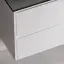 Тумба подвесная SANCOS Либра (Libra) 80x45x50 c двумя ящиками оснащенными доводчиками, белый глянец, арт. LB80W