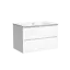 Тумба подвесная SANCOS Либра (Libra) 80x45x50 c двумя ящиками оснащенными доводчиками, белый глянец, арт. LB80W