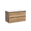 Тумба подвесная SANCOS Либра (Libra) 90x45x50 c двумя ящиками оснащенными доводчиками, Дуб чарльстон, арт. LB90ECH