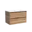 Тумба подвесная SANCOS Либра (Libra) 80x45x50 c двумя ящиками оснащенными доводчиками, Дуб чарльстон, арт. LB80ECH