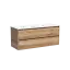 Тумба подвесная SANCOS Либра (Libra) 120x45x50 c двумя ящиками оснащенными доводчиками, Дуб чарльстон, арт. LB120-2ECH