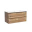 Тумба подвесная SANCOS Либра (Libra) 100x45x50 c двумя ящиками оснащенными доводчиками, Дуб чарльстон, арт. LB100ECH