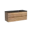 Тумба подвесная SANCOS Либра (Libra) 120x45x50 c двумя ящиками оснащенными доводчиками, Дуб чарльстон, арт. LB120-1ECH