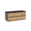 Тумба подвесная SANCOS Либра (Libra) 120x45x50 c двумя ящиками оснащенными доводчиками, Дуб чарльстон, арт. LB120-2ECH