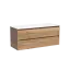 Тумба подвесная SANCOS Либра (Libra) 120x45x50 c двумя ящиками оснащенными доводчиками, Дуб чарльстон, арт. LB120-1ECH