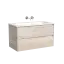 Тумба подвесная SANCOS Либра (Libra) 90x45x50 c двумя ящиками оснащенными доводчиками, Дуб галифакс натуральный, арт. LB90EG