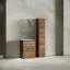 Тумба под раковину SANCOS Либра напольная (Libra Floor) напольная, 60x45x85 c двумя ящиками оснащенными доводчиками, Дуб чарльстон, арт. LB60FECH