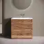 Тумба под раковину SANCOS Либра напольная (Libra Floor) напольная, 90x45x85 c двумя ящиками оснащенными доводчиками, Дуб чарльстон, арт. LB90FECH