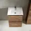 Тумба под раковину SANCOS Либра напольная (Libra Floor) напольная, 60x45x85 c двумя ящиками оснащенными доводчиками, Дуб чарльстон, арт. LB60FECH
