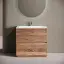 Тумба под раковину SANCOS Либра напольная (Libra Floor) напольная, 90x45x85 c двумя ящиками оснащенными доводчиками, Дуб чарльстон, арт. LB90FECH