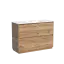 Тумба под раковину SANCOS Либра напольная (Libra Floor) напольная, 120x45x85 c двумя ящиками оснащенными доводчиками, Дуб чарльстон, арт. LB120F-1ECH
