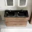Тумба под раковину SANCOS Либра напольная (Libra Floor) напольная, 120x45x85 c двумя ящиками оснащенными доводчиками, Дуб чарльстон, арт. LB120F-2ECH