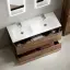 Тумба под раковину SANCOS Либра напольная (Libra Floor) напольная, 120x45x85 c двумя ящиками оснащенными доводчиками, Дуб чарльстон, арт. LB120F-2ECH
