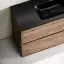 Тумба под раковину SANCOS Либра напольная (Libra Floor) напольная, 120x45x85 c двумя ящиками оснащенными доводчиками, Дуб чарльстон, арт. LB120F-1ECH