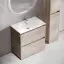 Тумба под раковину SANCOS Либра напольная (Libra Floor) напольная, 80x45x85 c двумя ящиками оснащенными доводчиками, Дуб галифакс натуральный, арт. LB80FEG