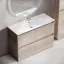 Тумба под раковину SANCOS Либра напольная (Libra Floor) напольная, 120x45x85 c двумя ящиками оснащенными доводчиками, Дуб галифакс натуральный, арт. LB120F-1EG