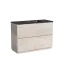 Тумба под раковину SANCOS Либра напольная (Libra Floor) напольная, 120x45x85 c двумя ящиками оснащенными доводчиками, Дуб галифакс натуральный, арт. LB120F-1EG
